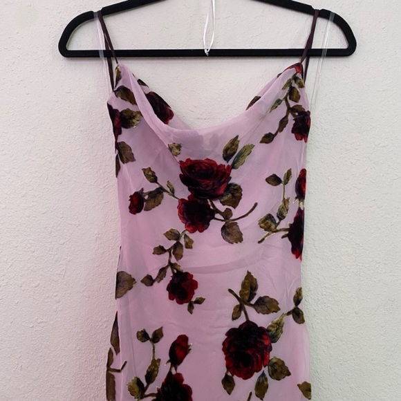 House of CB Floral Maxi Dress - Pink and Black - Picture 9 of 14